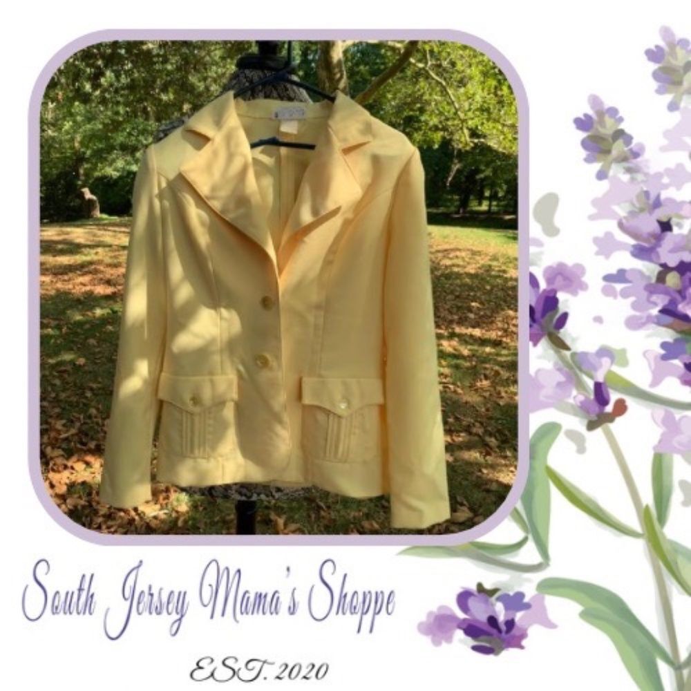 Vintage 1960s Bobbie Brooks Yellow Blazer Size 7 (C47)